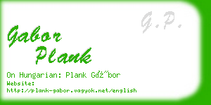 gabor plank business card